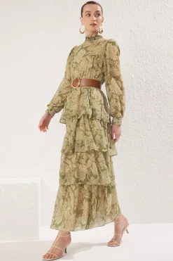 Trendyol Vestido largo volantes^Mujer Vestidos Y Monos