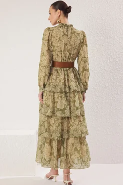 Trendyol Vestido largo volantes^Mujer Vestidos Y Monos