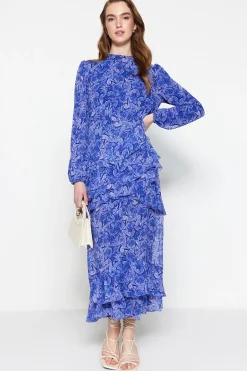 Trendyol Vestido maxi manga larga^Mujer Vestidos Y Monos