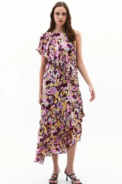 Oxxo Vestido midi asim&eacute;trico^Mujer Vestidos Y Monos