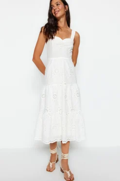 Trendyol Vestido midi bordados^Mujer Vestidos Y Monos