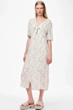 Pieces Vestido midi cuello pico^Mujer Vestidos Y Monos