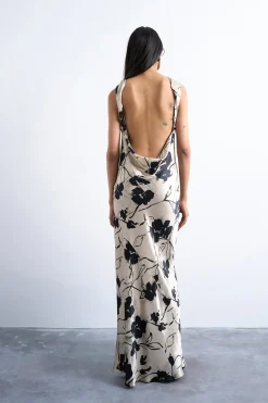 Topshop Vestido midi de cuello redondo y manga sisa^Mujer Vestidos Y Monos