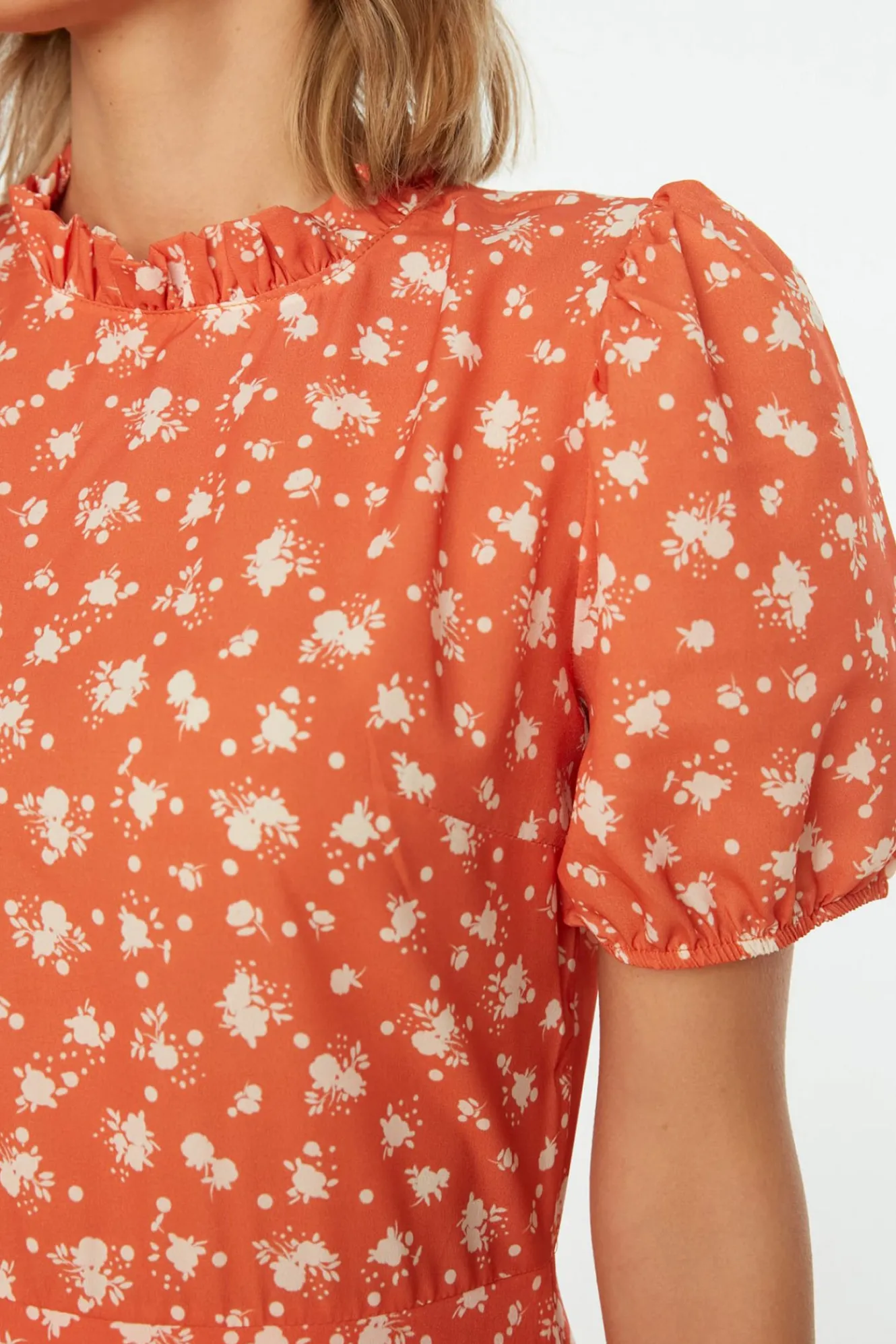 Trendyol Vestido midi de manga corta^Mujer Vestidos Y Monos