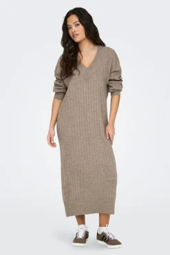 Only Vestido midi de punto^Mujer Vestidos Y Monos|Basic Bar