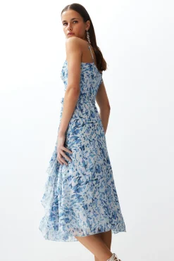 Trendyol Vestido midi de tirantes lazo^Mujer Vestidos Y Monos