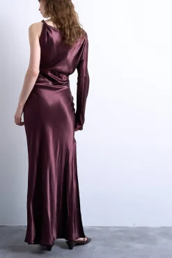 Topshop Vestido midi de un hombro^Mujer Vestidos Y Monos