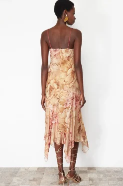 Trendyol Vestido midi detalle lazo^Mujer Vestidos Y Monos