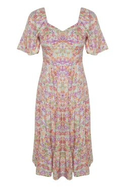 Trendyol Vestido midi escote coraz&oacute;n^Mujer Vestidos Y Monos