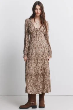 Springfield Vestido midi estampado^Mujer Vestidos Y Monos