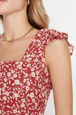 Trendyol Vestido midi flores^Mujer Vestidos Y Monos