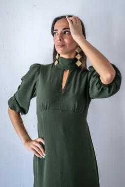 Cul Sac Vestido midi frunces^Mujer Vestidos Y Monos|Ropa