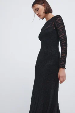 Springfield Vestido midi lace asim&eacute;trico^Mujer Vestidos Y Monos