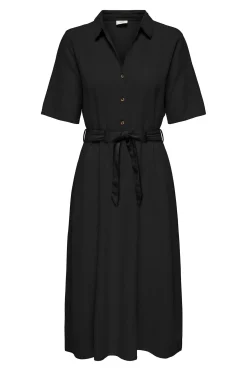 JDY Vestido midi lino^Mujer Vestidos Y Monos