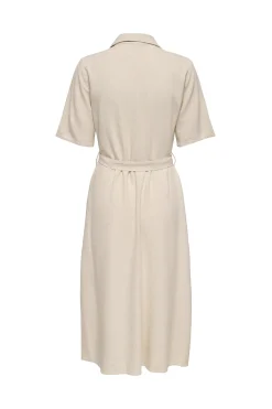 JDY Vestido midi lino^Mujer Vestidos Y Monos