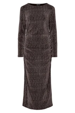 Pieces Vestido midi lurex^Mujer Vestidos Y Monos