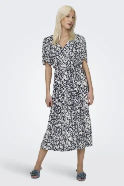 Only Vestido midi manga corta^Mujer Vestidos Y Monos