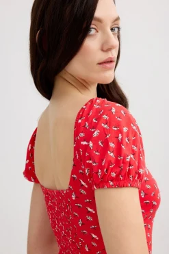 Inside Vestido midi manga corta^Mujer Vestidos Y Monos