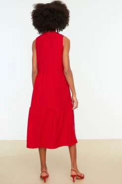 Trendyol Vestido midi recto sin mangas^Mujer Vestidos Y Monos