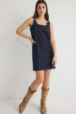 Trendyol Vestido mini denim^Mujer Vestidos Y Monos