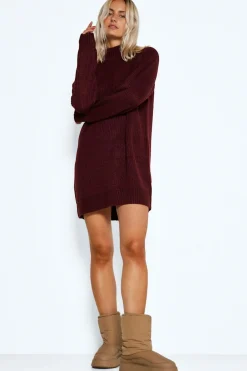 Noisy May vestido punto cuello alto canal&eacute;^Mujer Vestidos Y Monos