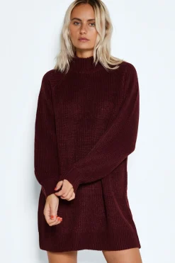 Noisy May vestido punto cuello alto canal&eacute;^Mujer Vestidos Y Monos