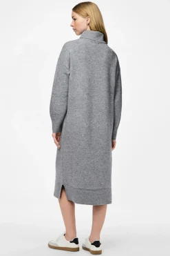 Pieces Vestido punto midi cuello alto^Mujer Vestidos Y Monos|Basic Bar