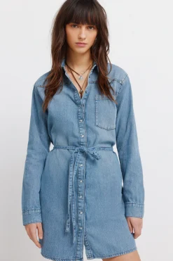 Springfield Vestido vaquero corto cintur&oacute;n^Mujer Vestidos Y Monos