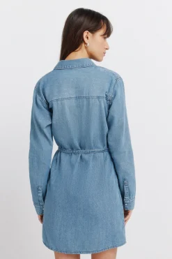 Springfield Vestido vaquero corto cintur&oacute;n^Mujer Vestidos Y Monos