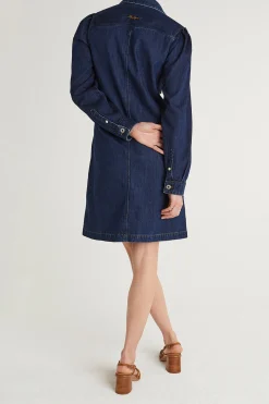 Pepe Jeans Vestido vaquero corto de manga larga^Mujer Vestidos Y Monos