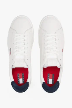 Tommy Jeans Zapatillas blancas con bandera de^Hombre Zapatillas Deportivas
