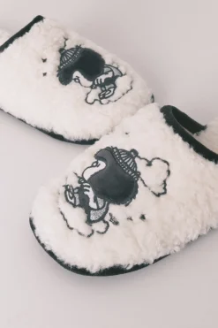 Women'secret Zapatillas casa borreguito gris Mafalda^Mujer Zapatillas De Casa