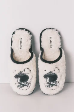 Women'secret Zapatillas casa borreguito gris Mafalda^Mujer Zapatillas De Casa