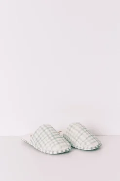 Women'secret Zapatillas casa borreguito cuadros s^Mujer Zapatillas De Casa