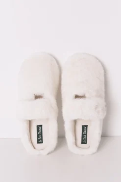 Women'secret Zapatillas casa mercedita pelo blancas^Mujer Zapatillas De Casa