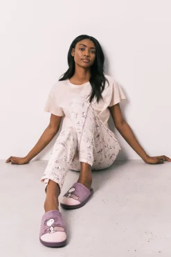 Women'secret Zapatillas casa Snoopy moradas^Mujer Zapatillas De Casa