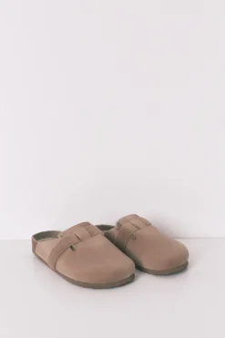 Women'secret Zapatillas casa tipo zueco marr&oacute;n^Mujer Zapatillas De Casa