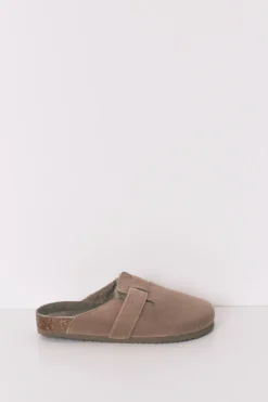 Women'secret Zapatillas casa tipo zueco marr&oacute;n^Mujer Zapatillas De Casa