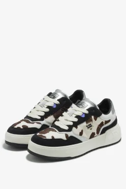 D. Franklin Zapatillas Court con estampado de vaca^Mujer Zapatillas Deportivas