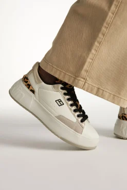 D. Franklin Zapatillas Court con estampado de leopardo^Mujer Zapatillas Deportivas