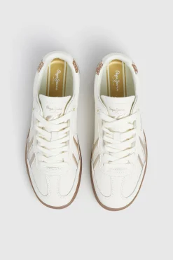 Pepe Jeans Zapatillas Piel Con Detalles En Ante^Mujer Zapatillas Deportivas