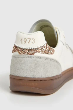 Pepe Jeans Zapatillas Piel Con Detalles En Ante^Mujer Zapatillas Deportivas