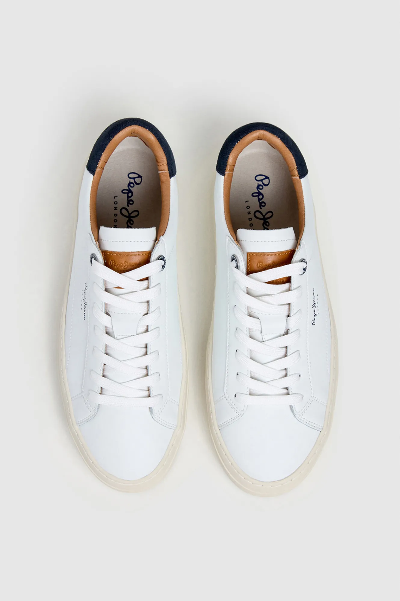Pepe Jeans Zapatillas Piel Con Detalles En Ante^Hombre Zapatillas Deportivas
