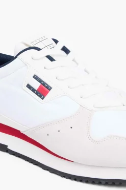 Tommy Jeans Zapatillas runner blancas con detalles a contraste^Hombre Zapatillas Deportivas