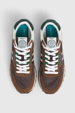 Pepe Jeans Zapatillas Running Con Detalles En Ante^Hombre Zapatillas Deportivas|Zapatos De Vestir