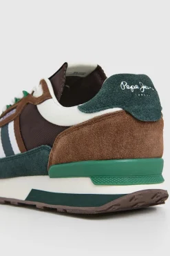 Pepe Jeans Zapatillas Running Con Detalles En Ante^Hombre Zapatillas Deportivas|Zapatos De Vestir