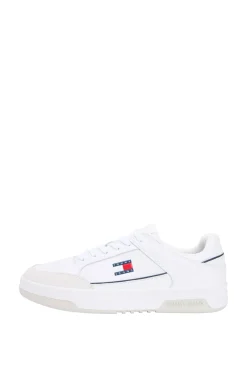 Tommy Jeans Zapatillas blancas con logo bandera^Hombre Zapatillas Deportivas