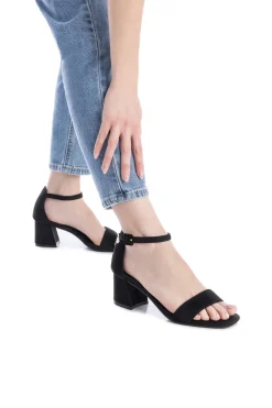 Refresh Zapatos antelina tac&oacute;n ancho^Mujer Sandalias